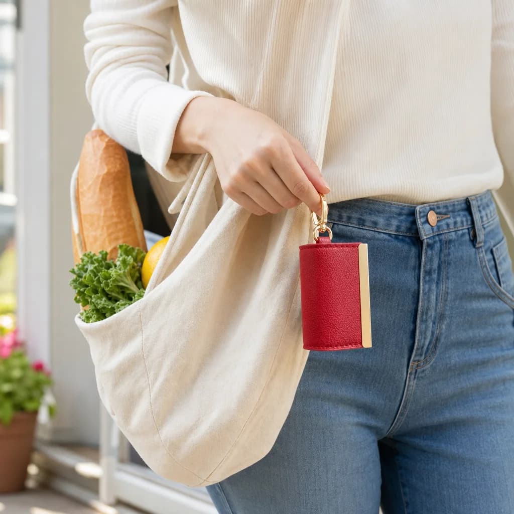 Reusable Foldable Keychain Shopping Bag detail 3
